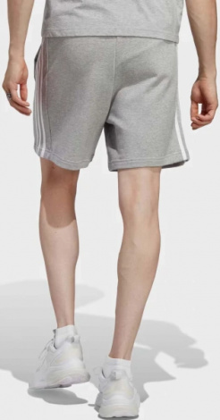 Шорты Adidas ESSENTIALS FRENCH TERRY 3-STRIPES SHORTS серые IC9437