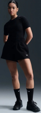Шорти жіночі Nike PHOENIX FLEECE HIGH-WAISTED LOOSE SHORTS чорні FD1409-010