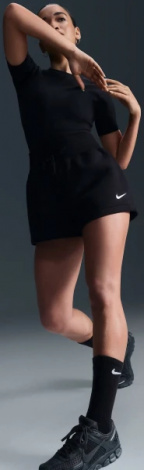 Шорти жіночі Nike PHOENIX FLEECE HIGH-WAISTED LOOSE SHORTS чорні FD1409-010