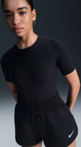 Шорти жіночі Nike PHOENIX FLEECE HIGH-WAISTED LOOSE SHORTS чорні FD1409-010