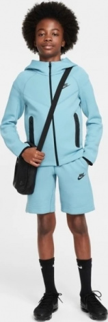 Шорти підліткові Nike TECH FLEECE світло-блакитні FD3289-464