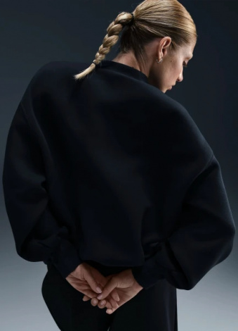 Світшот жіночий Nike SPORTSWEAR TECH FLEECE OVERSIZED CREW-NECK SWEATSHIRT чорний FV8041-010