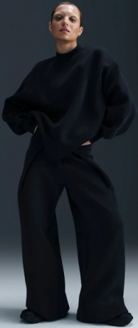 Світшот жіночий Nike SPORTSWEAR TECH FLEECE OVERSIZED CREW-NECK SWEATSHIRT чорний FV8041-010