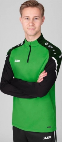 Реглан детский Jako ZIP TOP PERFORMANCE зелено-черный 8622-221