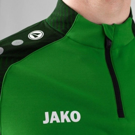 Реглан детский Jako ZIP TOP PERFORMANCE зелено-черный 8622-221