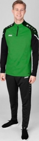 Реглан детский Jako ZIP TOP PERFORMANCE зелено-черный 8622-221