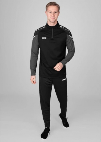 Реглан детский Jako Zip top PERFORMANCE черно-серый 8622-804