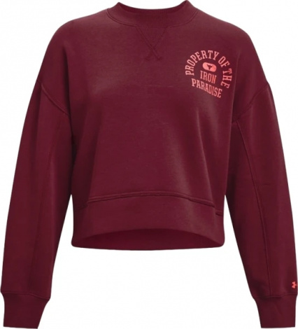 Світшот жіночий Under Armour PROJECT ROCK FLEECE бордовий 1370546-626