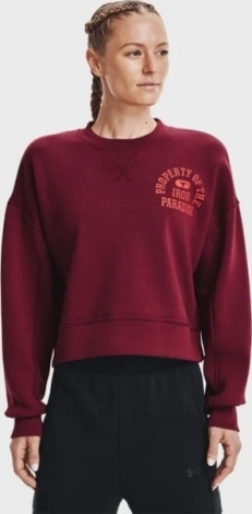 Світшот жіночий Under Armour PROJECT ROCK FLEECE бордовий 1370546-626