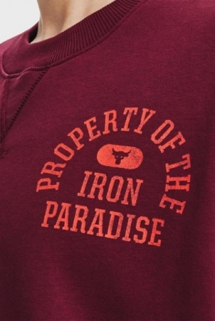 Світшот жіночий Under Armour PROJECT ROCK FLEECE бордовий 1370546-626