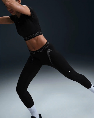 Лосини жіночі Nike PRO DRI-FIT MID-RISE 7/8 GRAPHIC чорні HJ1219-010