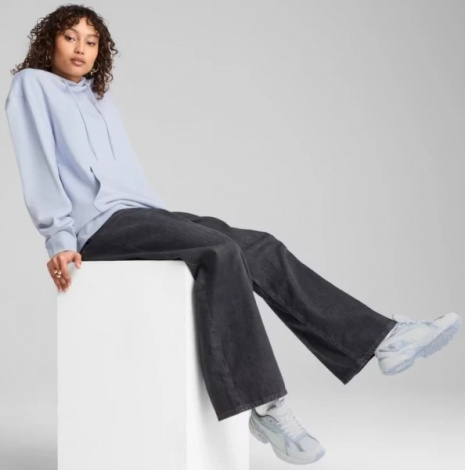 Худи женское Puma HER RELAXED дымчато-голубое 68505747