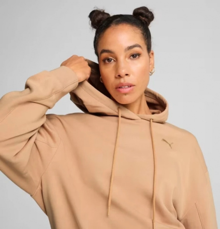 Худи женское Puma HER RELAXED светло-коричневое 68505763