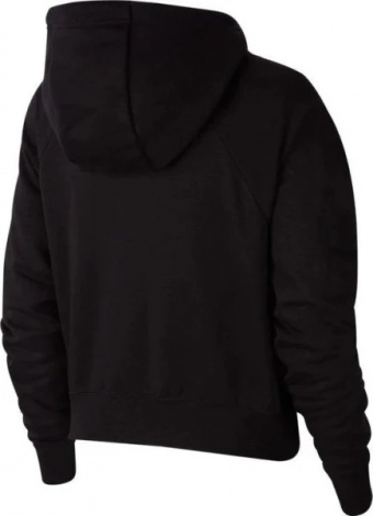 Толстовка женская Nike W NSW CLUB FLC GX CROP HDY черная DQ5850-010