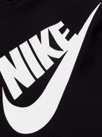Толстовка женская Nike W NSW CLUB FLC GX CROP HDY черная DQ5850-010