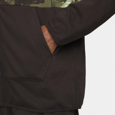 Толстовка Nike M NK DF FLC HD FZ CAMO коричневая DQ4790-220
