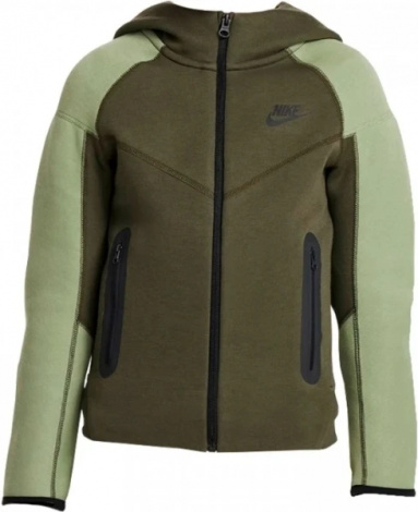 Толстовка підліткова Nike TECH FLEECE оливково-світло-зелена FD3285-326