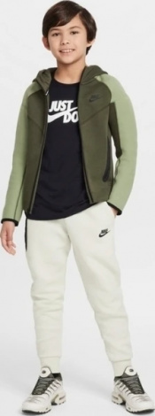 Толстовка підліткова Nike TECH FLEECE оливково-світло-зелена FD3285-326