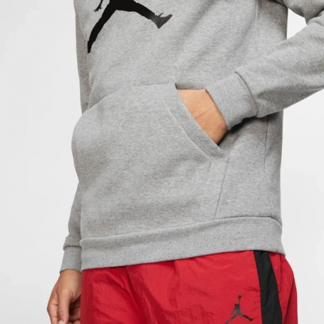 Толстовка Nike MJ JUMPMAN LOGO FLC PO сіро-чорна AV3145-091