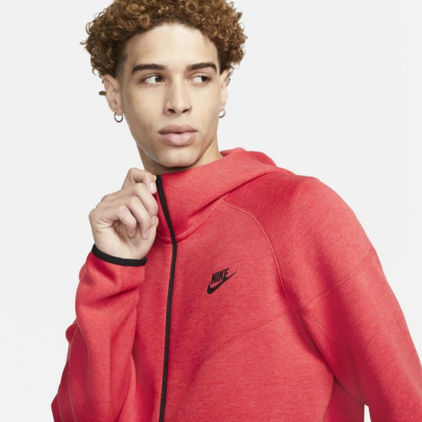 Толстовка Nike M NK TCH FLC FZ WR HOODIE красная FB7921-672