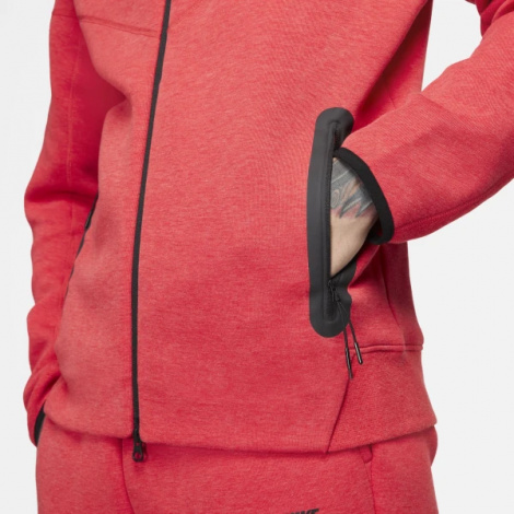 Толстовка Nike M NK TCH FLC FZ WR HOODIE красная FB7921-672