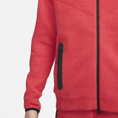 Толстовка Nike M NK TCH FLC FZ WR HOODIE красная FB7921-672