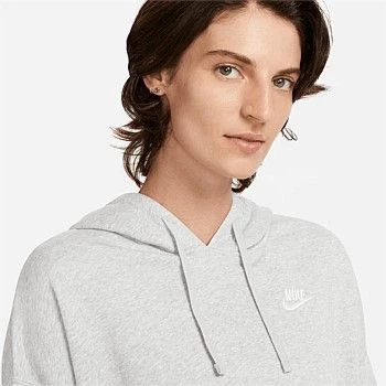 Толстовка женская Nike W NSW CLUB FLC HOODIE SSNL серая DV5645-063