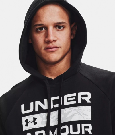 Худі Under Armour RIVAL FLEECE SIGNATURE BOX HOODIE чорне 1366363-001