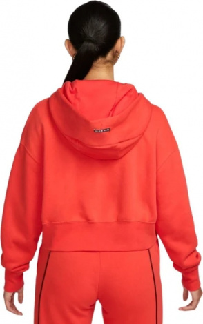 Толстовка жіноча Nike W NSW AIR FLC HD FZ червона DQ6579-696