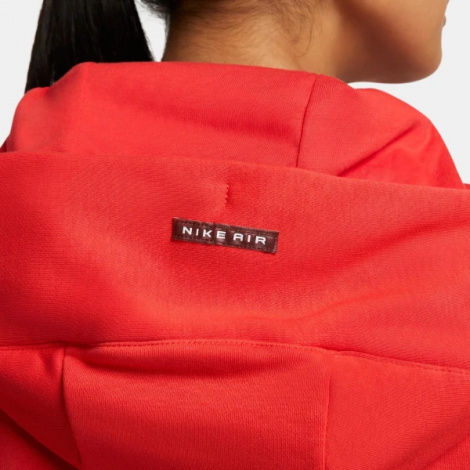 Толстовка жіноча Nike W NSW AIR FLC HD FZ червона DQ6579-696
