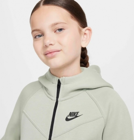 Толстовка підліткова Nike TECH FLEECE світло-зелена FD2979-370