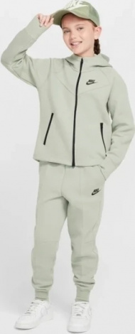 Толстовка підліткова Nike TECH FLEECE світло-зелена FD2979-370