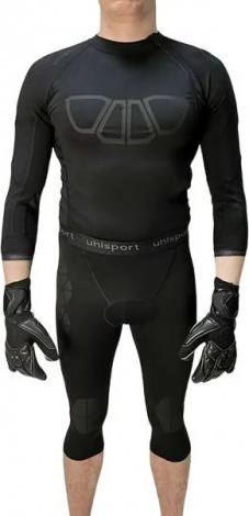 Компресійний комбінезон для воротаря Uhlsport BIONIKFRAME 3/4 BODYSUIT BLACK EDITION чорний 1005653 02