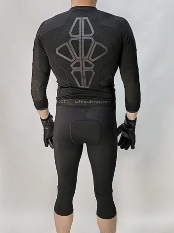 Компресійний комбінезон для воротаря Uhlsport BIONIKFRAME 3/4 BODYSUIT BLACK EDITION чорний 1005653 02