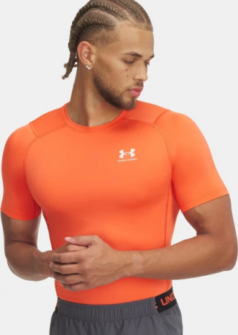 Футболка компресійна Under Armour HEATGEAR SHORT SLEEVE помаранчева 1361518-847