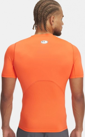 Футболка компресійна Under Armour HEATGEAR SHORT SLEEVE помаранчева 1361518-847