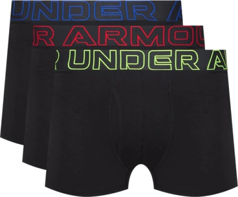 Трусы (боксерки) Under Armour PERFORMANCE COTTON 3IN 3-PACK BOXERJOCK черные (3 штуки) 1383891-004