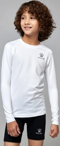 Термобелье футболка с длинным рукавом детская Kelme TEAM белая 3893113.9100