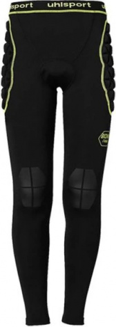 Термобілизна лосини із захистом для воротаря Uhlsport BIONIKFRAME LONGTIGHT чорно-жовті 1005637 01