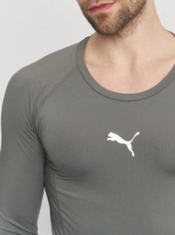 Термобілизна футболка д/р Puma LIGA BASELAYER LONG SLEEVE MEN'S TEE сіра 65592017