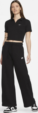 Поло женское Nike W NSW ESSNTL SS POLO CRP TOP черное DV7884-010