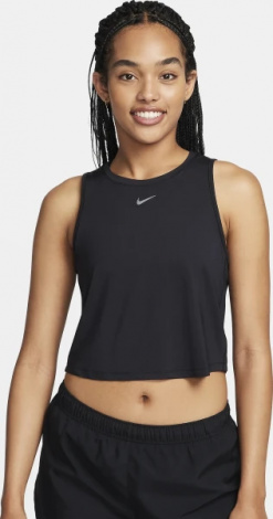 Майка женская Nike W NK ONE CLASSIC DF CRP TANK черная FN2845-010