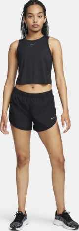 Майка женская Nike W NK ONE CLASSIC DF CRP TANK черная FN2845-010