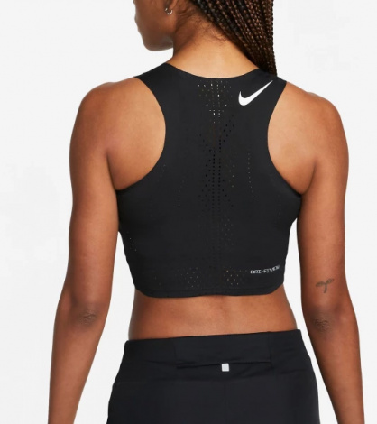 Топ жіночий Nike W NK DFADV AROSWFT CROP чорний DM8728-010