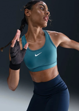 Топ женский Nike SWOOSH MEDIUM SUPPORT PADDED SPORTS BRA дымчато-синий DX6821-006