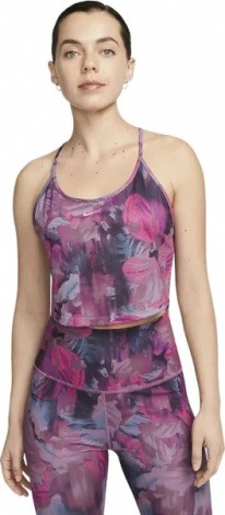 Топ женский Nike W NK ONE DF CRP TANK AOP розовый DV9866-665