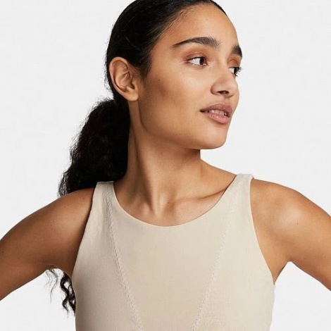 Топ женский Nike W NY DF LUXE CROP TANK NV бежевый DV9171-126