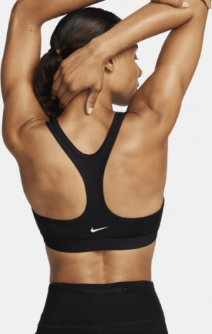 Топ женский Nike W NK SWSH LS HBR BRA черный FN2898-010