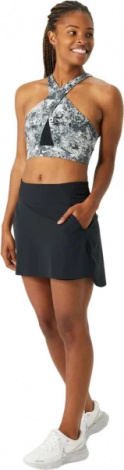 Топ женский Nike W NK DF SWSH WRAP BRA AOP черно-белый DX1778-010