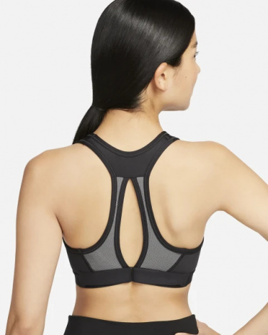 Топ женский Nike W NK DF SWSH HGH SPT BRA черный DX6815-010